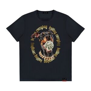 Men's Doberman Money Ball Graphic T-Shirt Size XL